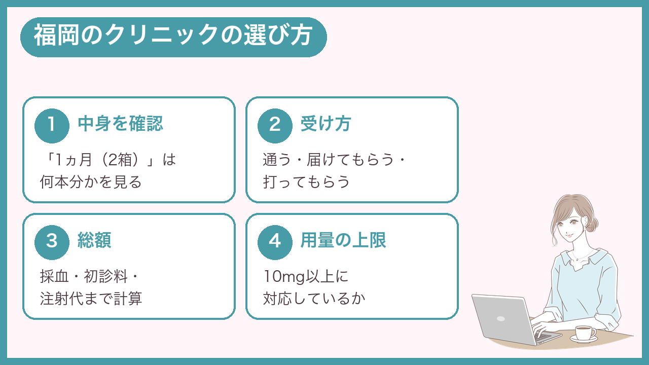 福岡でマンジャロのクリニックを選ぶときのポイント