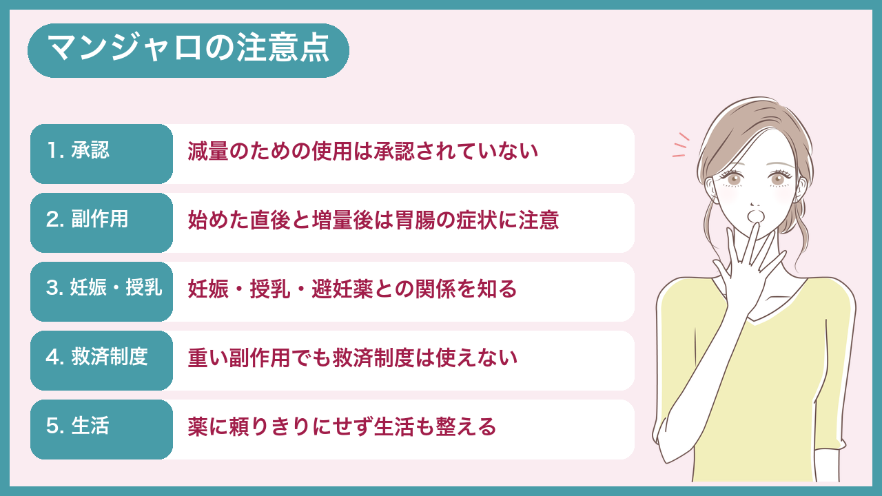 マンジャロを使う前に知っておきたい注意点