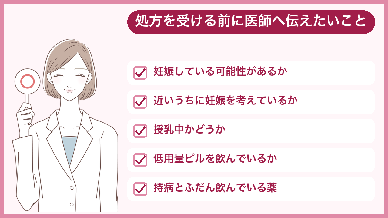 マンジャロの処方を受ける前に医師へ伝えたいこと