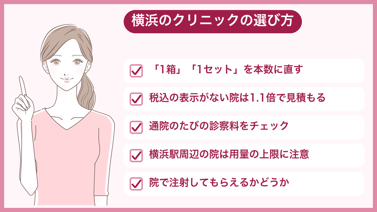 横浜でマンジャロのクリニックを選ぶときのポイント