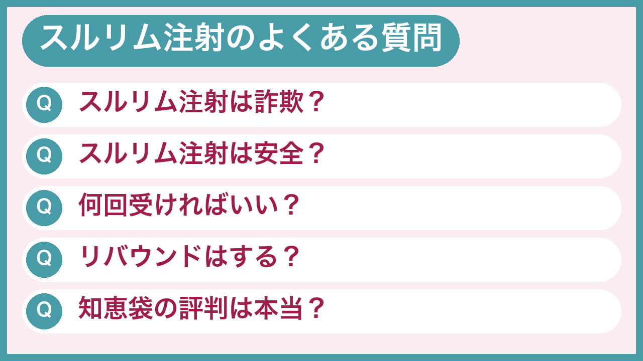 スルリム注射に関するよくある質問