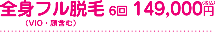 全身フル脱毛（VIO・顔含む）