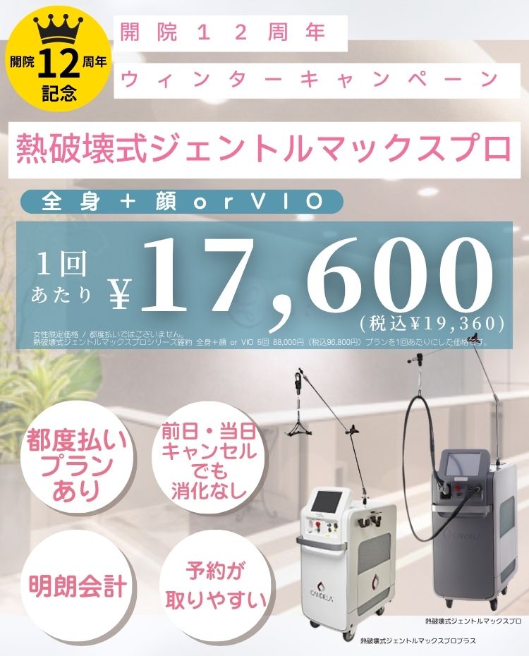 2025年 今月のおすすめ医療脱毛 来院当日施術キャンペーン