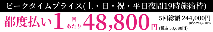 メンズ医療脱毛 アイエスクリニック 都度払いプラン 全身 + 顔(ヒゲ含む) or VIO 1回あたり 48,800円(税込53,680円) 5回総額 244,000円（税込268,400円）